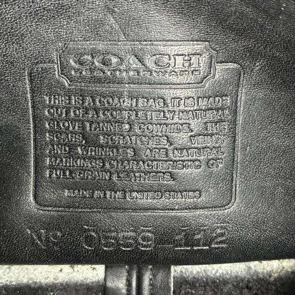 Vintage Coach Black Glove Tanned Leather Flap Crossbody Bag USA Made 0659-112 - Picture 10 of 15